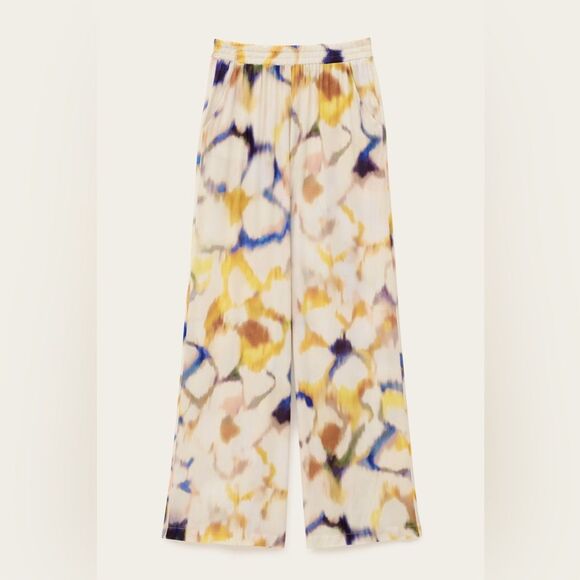 ba&sh FIPAN Printed Palazzo Wide Leg Pants 10 NWOT - Picture 3 of 15